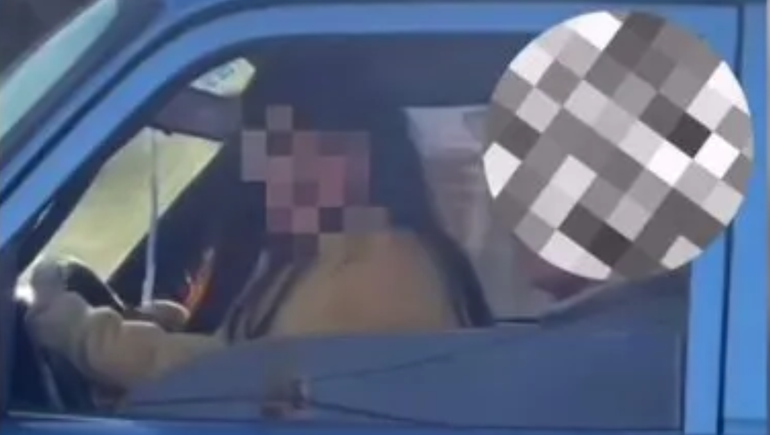 La nena que manejaba la camioneta junto a un adulto en pleno Mar del Plata
