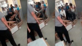 un alumno le pego a su profesor porque lo desaprobo
