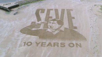 mira la espectacular obra en la playa para homenajear a severiano ballesteros mira la espectacular obra en la playa para homenajear a severiano ballesteros