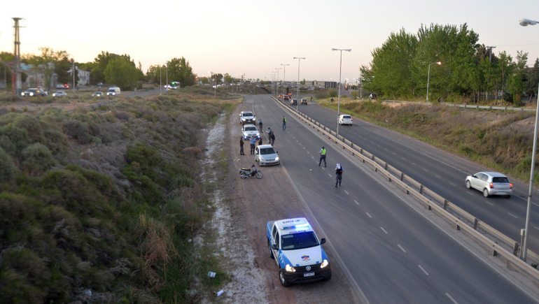 El pinchazo de una moto causó un caos de tránsito en Ruta 7