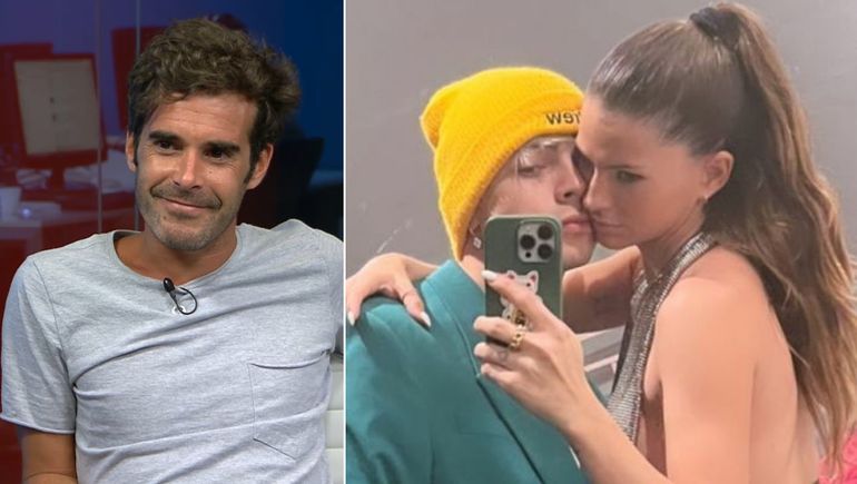 La China Suárez vivió el partido de Argentina junto a Nicolás Cabré y Rusherking.