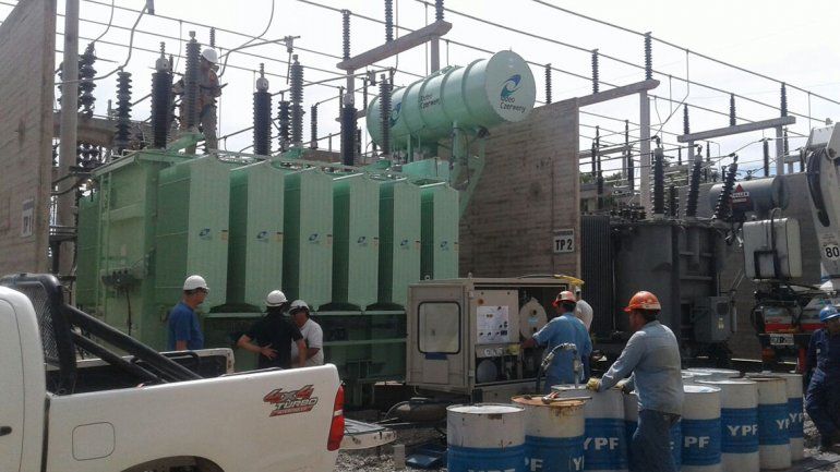 Conectaron el nuevo transformador en la Estación Alto Valle y ya recibe carga