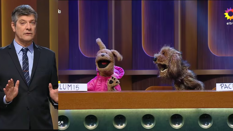 Los perros Pache y Plumis llevaron el humor de Ta Bueno Che al programa de Mario Pergolini.