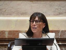 La senadora neuquina Julieta Corroza durante el debate de la reforma laboral La senadora neuquina Julieta Corroza durante el debate de la reforma laboral
