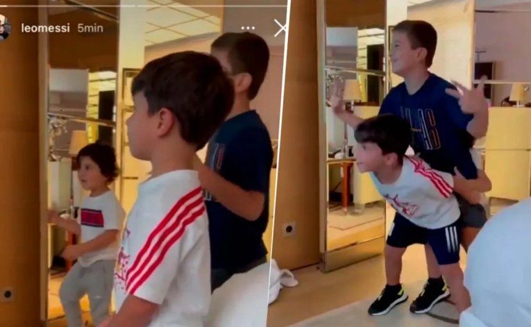 El pogo más tierno: los hijos de Messi a pleno con Bizarrap