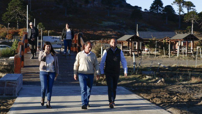 El Paseo Costero de Caviahue ya tiene un 40% de avance