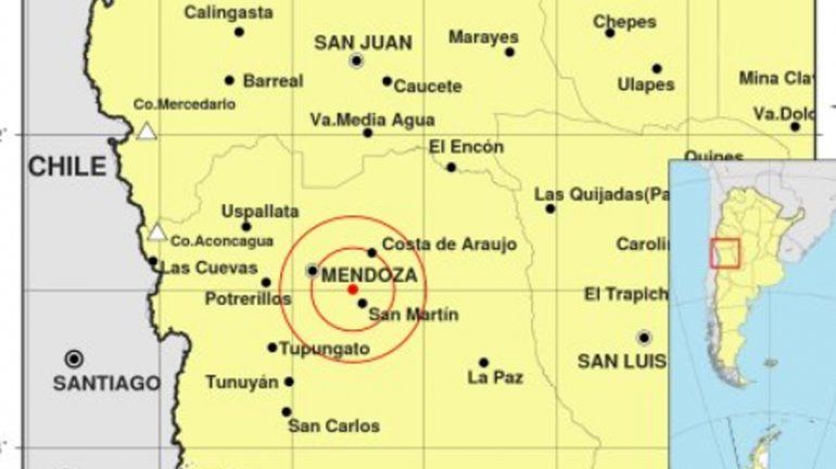 Un fuerte sismo hizo temblar Mendoza