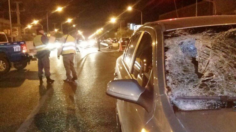 En el parabrisas del Vectra