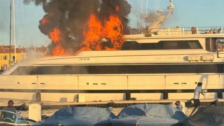 Se incendió un lujoso yate de José Luis Manzano, ex ministro de Menem: cuál es la sospecha