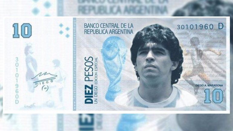 Llega al Congreso el proyecto para que billetes de $1.000 lleven al Diego