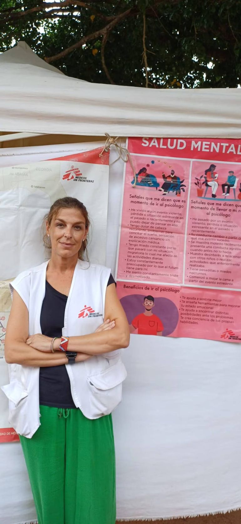 Mariana Pizziotello, psicóloga argentina que se encuentra en el sur de México como integrante de Médicos Sin Fronteras (MSF), cuenta que cada vez más argentinos cruzan la frotera hacia Estados Unidos.. Foto: TN. Mariana Pizziotello, psicóloga argentina que se encuentra en el sur de México como integrante de Médicos Sin Fronteras (MSF), cuenta que cada vez más argentinos cruzan la frotera hacia Estados Unidos.. Foto: TN.