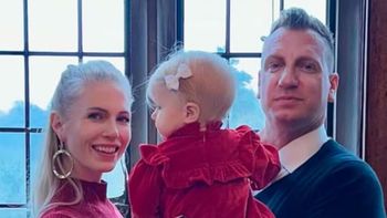 Maxi López, Daniela Christiansson y su hija Maxi López, Daniela Christiansson y su hija