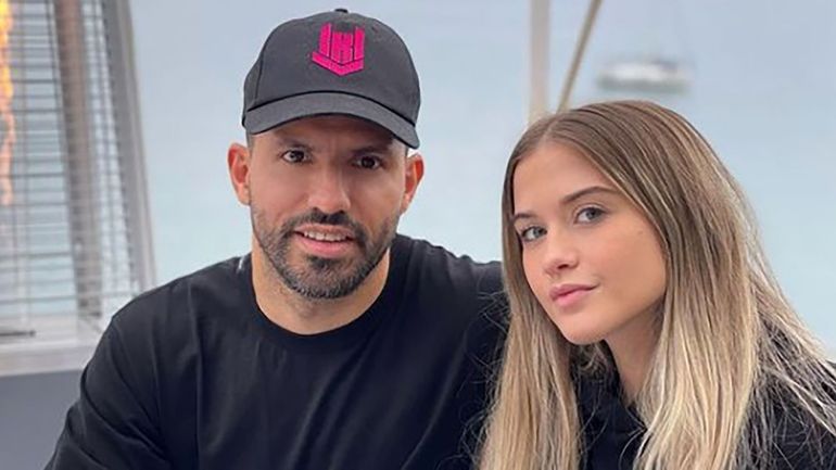 Sofía Calzetti y el Kun Agüero