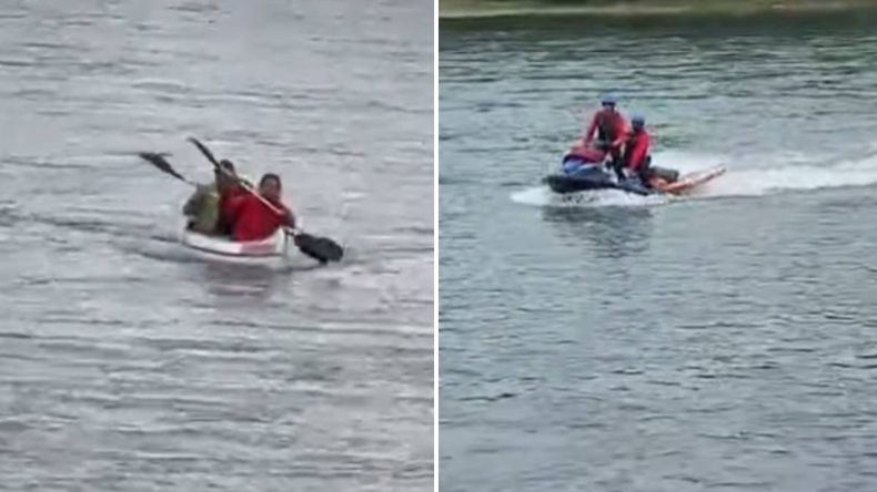 Se realizó un complejo operativo para rescatar a los dos hombres.&nbsp;