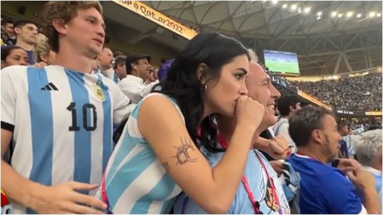 El mensaje privado que le mandó a Lali Espósito el joven que la apoyó en el Mundial de Qatar