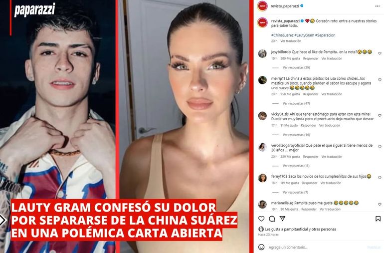 Pampita dejó un like en un posteo que hablaba del presente sentimental de La China Suárez. Pampita dejó un like en un posteo que hablaba del presente sentimental de La China Suárez.
