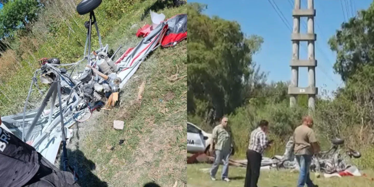 Trágico: hacía parapente, chocó con un cableado eléctrico y murió