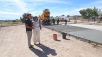 El intendente Mariano Gaido recorrió la obra. El intendente Mariano Gaido recorrió la obra.