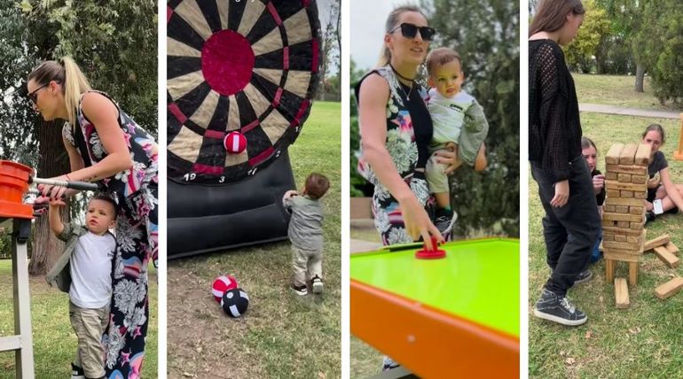 Los juegos fueron el eje central del festejo y el pequeño Luca Cubero los disfrutó mucho. Los juegos fueron el eje central del festejo y el pequeño Luca Cubero los disfrutó mucho.