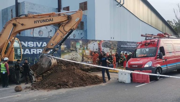 Tres obreros heridos tras el derrumbe de una excavación cercana a la cancha de River