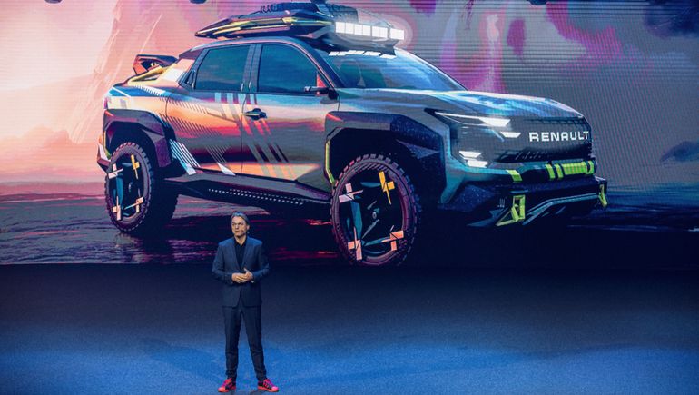 El director de Diseño de Renault Group, Laurens Van Den Acker, con la pickup Niagara en el Salón de San Pablo. El director de Diseño de Renault Group, Laurens Van Den Acker, con la pickup Niagara en el Salón de San Pablo.