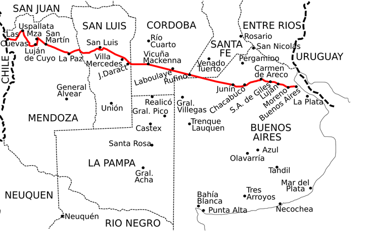 La Ruta 7 constituye el eje del corredor bioceánico hacia los puertos del Pacífico para la minería argentina. La Ruta 7 constituye el eje del corredor bioceánico hacia los puertos del Pacífico para la minería argentina.