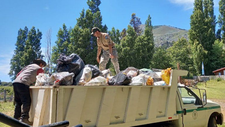 Retiraron más de dos toneladas de residuos del Parque Nacional Lanín