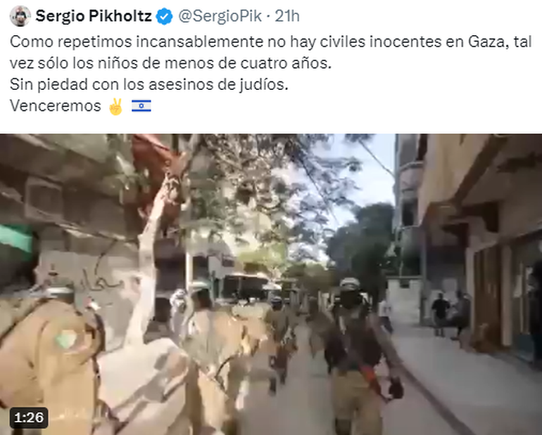 El fuerte tweet del vicepresidente de la DAIA. El fuerte tweet del vicepresidente de la DAIA.