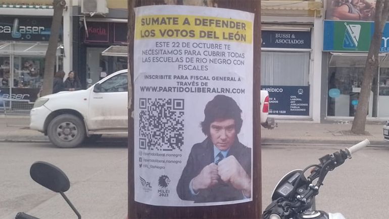 Milei sale a buscar fiscales por las calles del Alto Valle