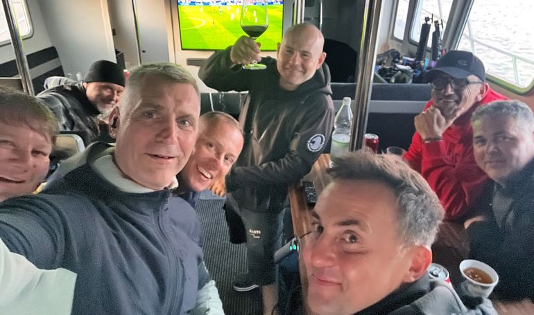 El equipo de Baltictech que encontró el velero hundido. El equipo de Baltictech que encontró el velero hundido.