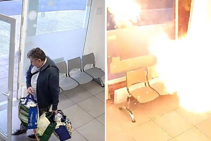 Video impactante: explotó una lavandería y un cliente se salvó de milagro