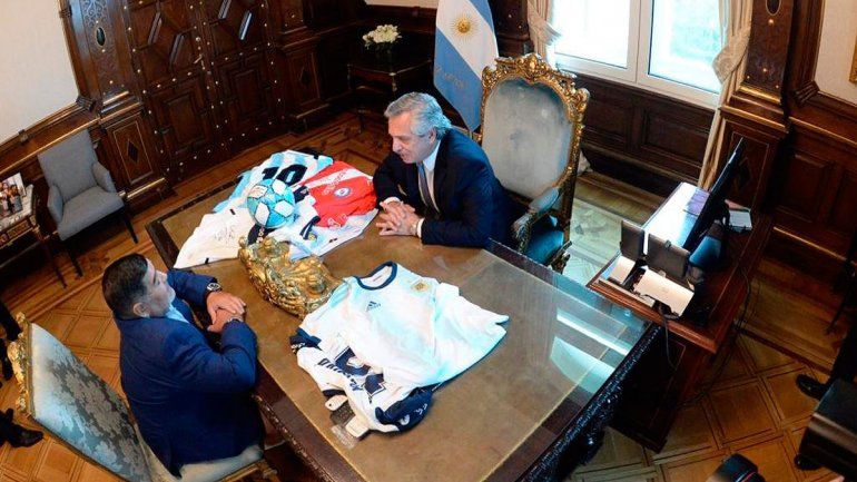 Uno de los encuentros entre el 10 y el presidente.