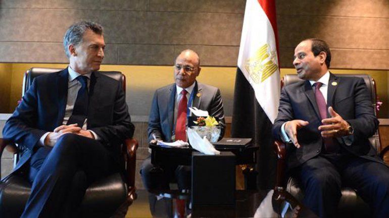 Macri se reunió con el presidente de Egipto