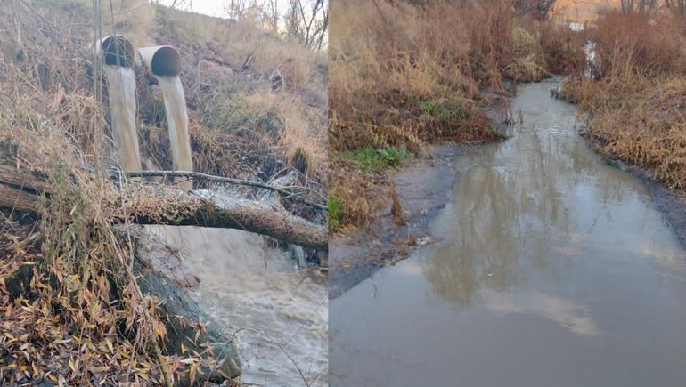 Impactante: vecinos denuncian chorro cloacal al río Neuquén