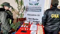 Además de la detención del hombre que fue a buscar la encomienda, Gendarmería allanó una propiedad y desbarató un kiosco narco.