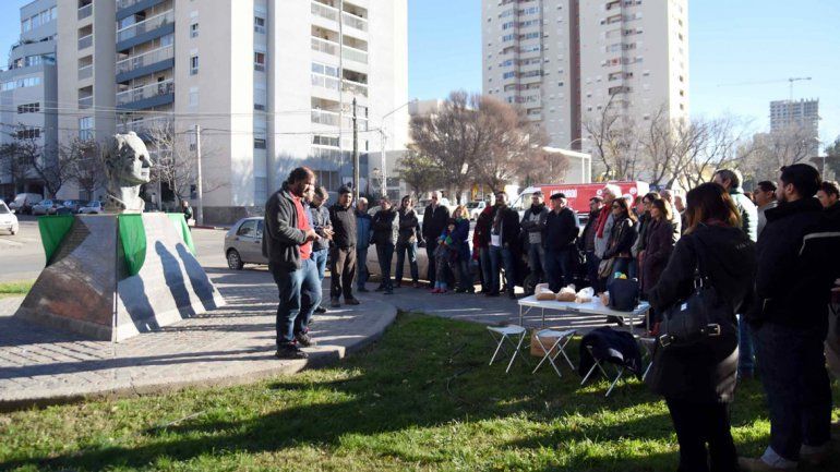 Trabajadores de toda la región participaron del acto ayer a la mañana.