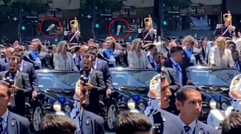 El intento de agresión a Javier Milei: así fue el botellazo