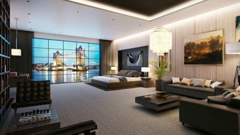 Supervivencia de lujo, en un búnker de Oppidum con proyecciones en las paredes Supervivencia de lujo, en un búnker de Oppidum con proyecciones en las paredes