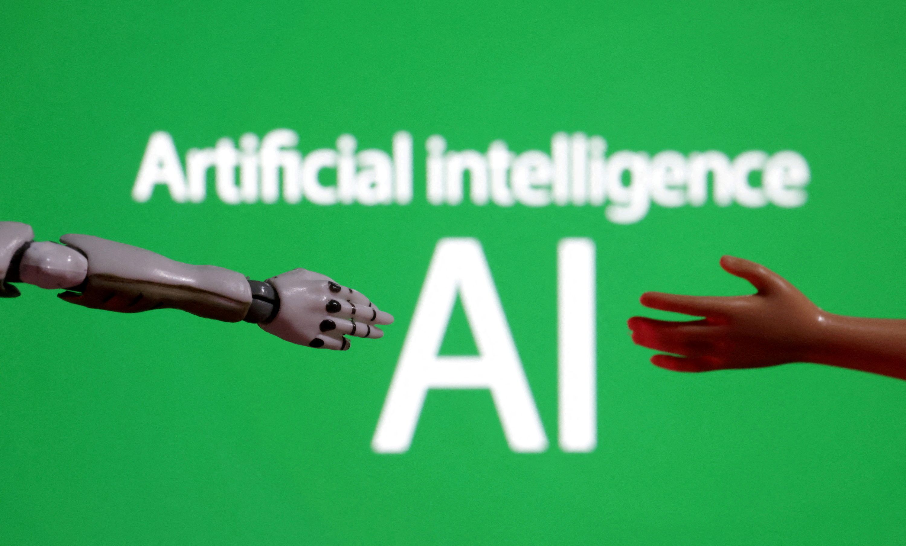 Foto de archivo de una pantalla con las palabras inteligencia artificialDic 14, 2023. REUTERS/Dado Ruvic/