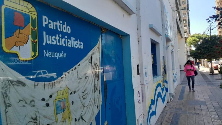 La sede del Partido Justicialista en Neuquén de la calle Roca.&nbsp;