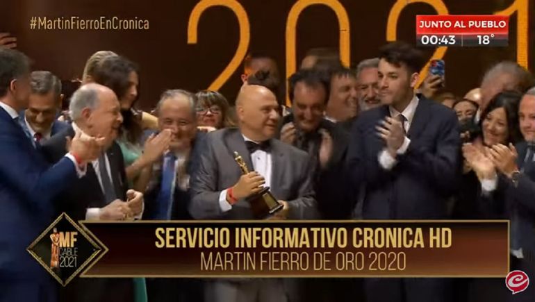 Crónica HD se quedó con el Martín Fierro de oro
