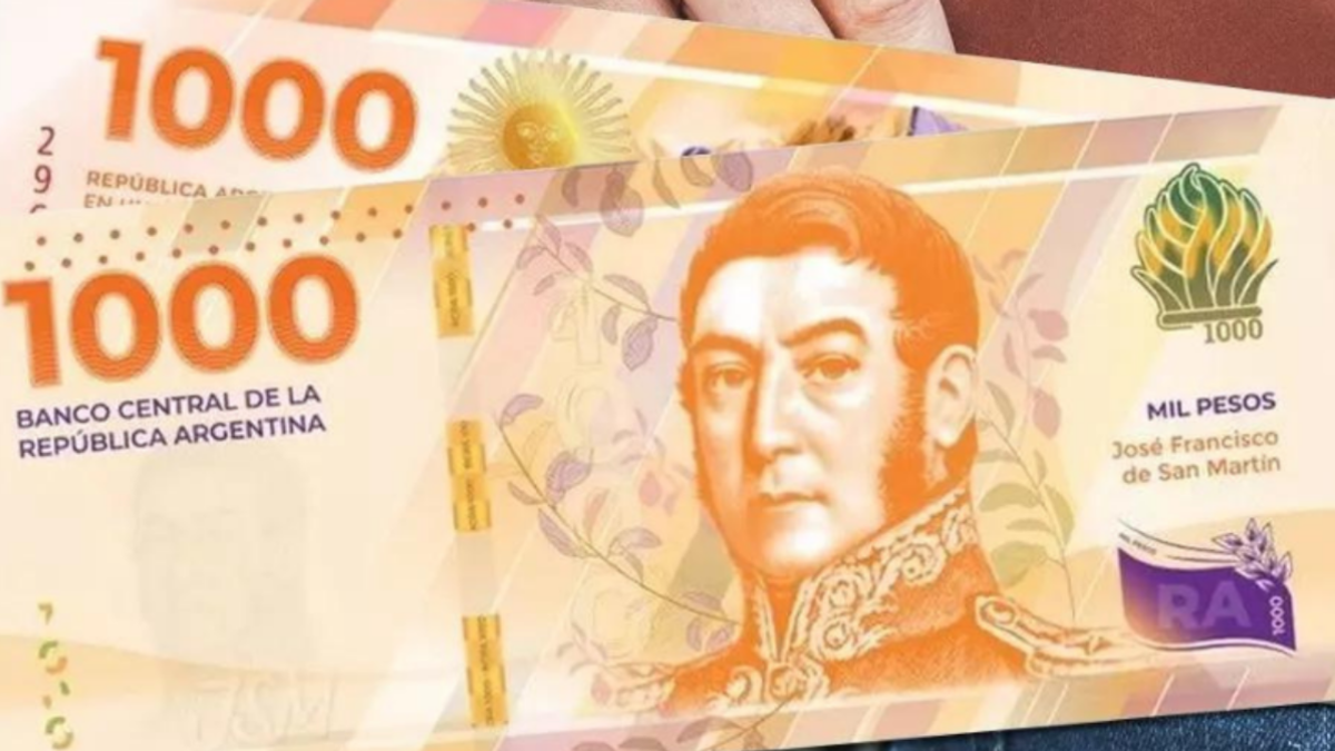 Ya está en circulación el nuevo billete de $1000 con la figura de San Martín thumbnail