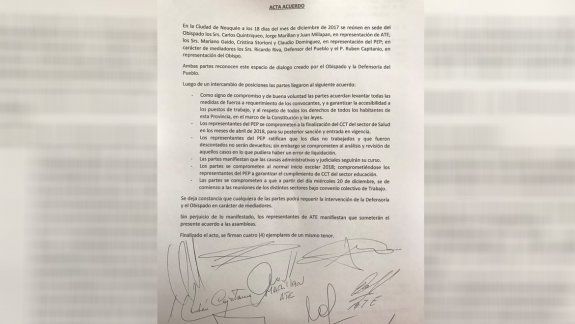 Cuáles son los puntos del acuerdo Gobierno-ATE