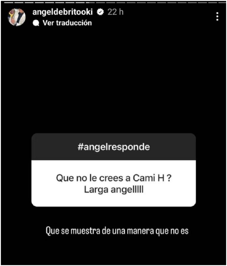 La polémica entre Camila Homs y Ángel de Brito se intensifica La polémica entre Camila Homs y Ángel de Brito se intensifica