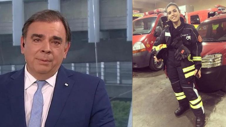 La emoción de Luis Otero al entrevistar a su hija bombera: Estoy al borde de las lágrimas
