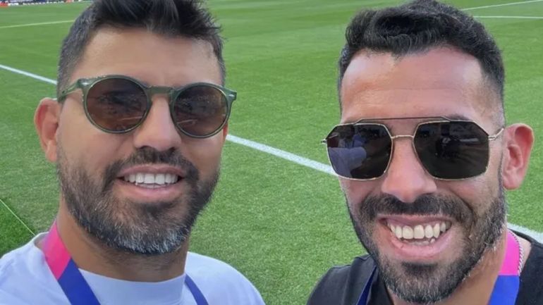 El Kun Agüero y Carlos Tevez El Kun Agüero y Carlos Tevez