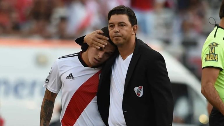 Juanfer Quintero y Marcelo Gallardo