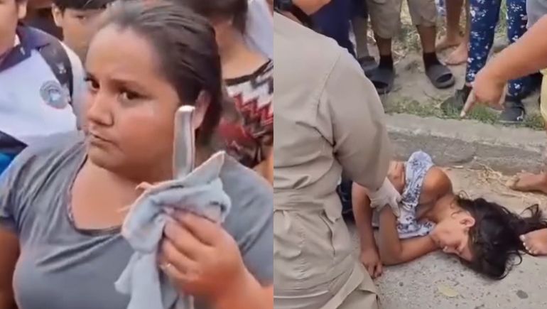 Intentó secuestrar a un niño con un cuchillo y fue reducida por la madre