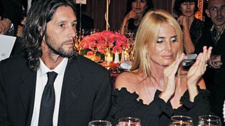 Mecha junto a su ex, Eduardo Celasco.