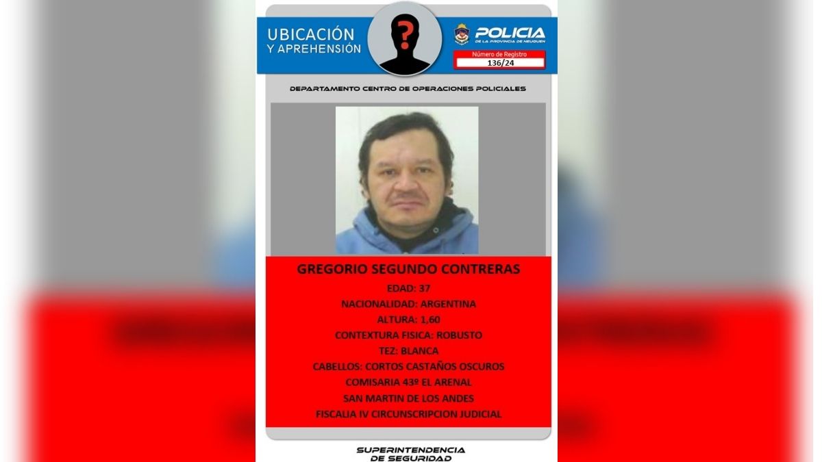El delincuente prófugo de San Martín de los Andes se entregó a la Policía thumbnail
